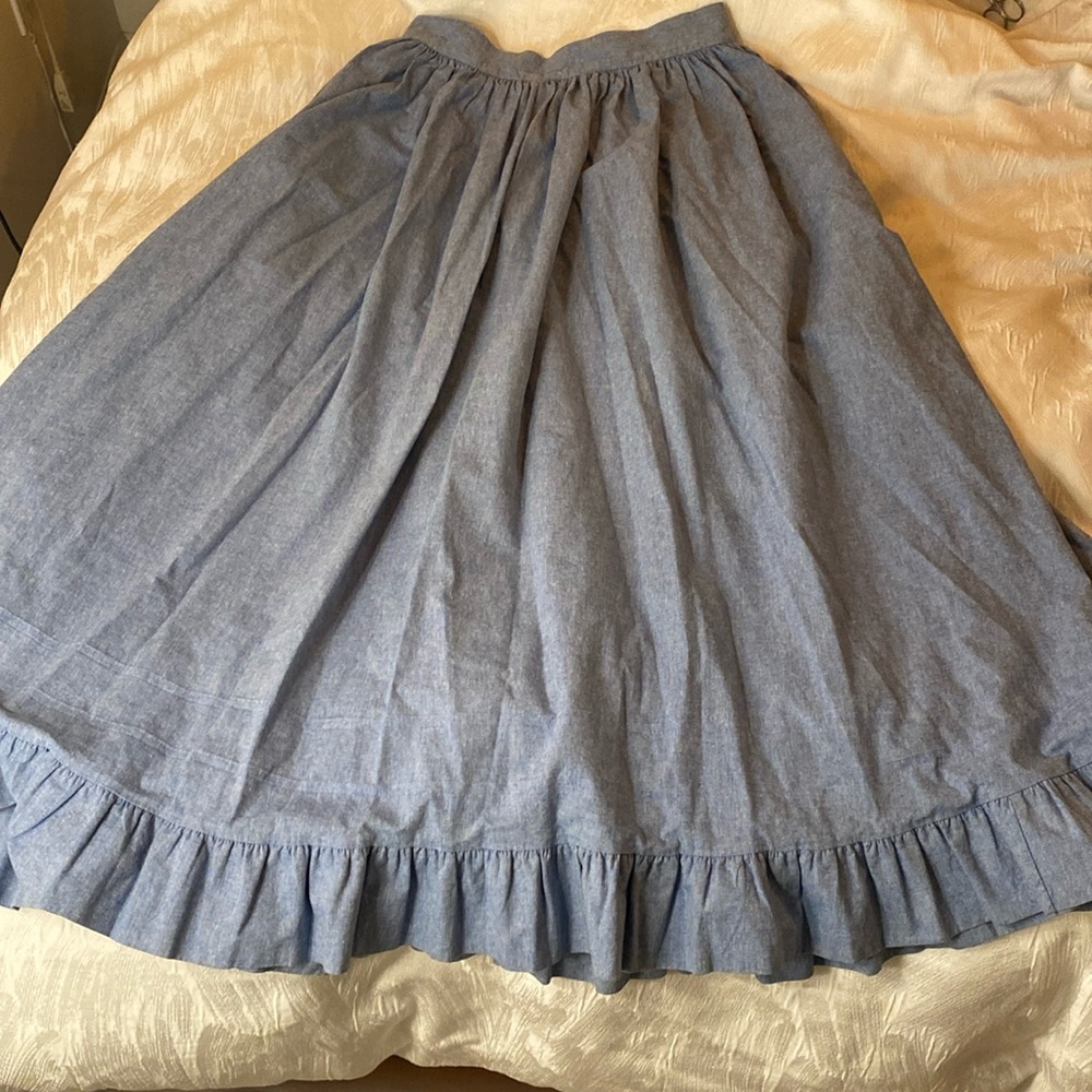 Vintage Laura Ashley Denim Maxi Skirt